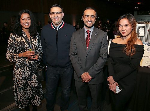 JASON HALSTEAD / WINNIPEG FREE PRESS

L-R: Trisha Biswas, Dr. Mohamed Gharra, Dr. Gdih Gdih and Cathy Reyes at the Misericordia Health Centre Foundation Gala on Nov. 14, 2019 at the RBC Convention Centre Winnipeg. (Social Page)