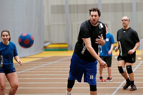 JOHN WOODS / WINNIPEG FREE PRESS
Adam Lloyd takes the shot during the Motionball Marathon of Sport in support of Special Olympics at the Max Bell Centre, University of Manitoba in Winnipeg Sunday, January 12, 2020. 

Reporter: standup