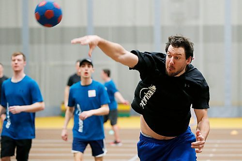 JOHN WOODS / WINNIPEG FREE PRESS
Adam Lloyd takes the shot during the Motionball Marathon of Sport in support of Special Olympics at the Max Bell Centre, University of Manitoba in Winnipeg Sunday, January 12, 2020. 

Reporter: standup