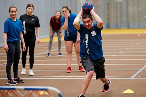 JOHN WOODS / WINNIPEG FREE PRESS
Brett Hutton takes the shot during the Motionball Marathon of Sport in support of Special Olympics at the Max Bell Centre, University of Manitoba in Winnipeg Sunday, January 12, 2020. 

Reporter: standup