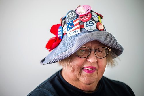 MIKAELA MACKENZIE / WINNIPEG FREE PRESS

Raging Grannies member Leuba Franko poses for a portrait before a meeting at the Old Grace Housing Co-op in Winnipeg on Monday, Jan. 13, 2020. For Brenda Suderman story.
Winnipeg Free Press 2019.