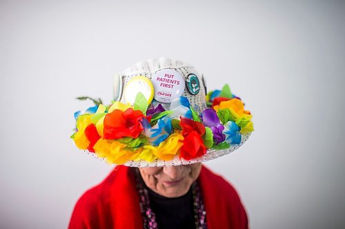 MIKAELA MACKENZIE / WINNIPEG FREE PRESS

Raging Grannies member Christa Froese poses for a portrait before a meeting at the Old Grace Housing Co-op in Winnipeg on Monday, Jan. 13, 2020. For Brenda Suderman story.
Winnipeg Free Press 2019.