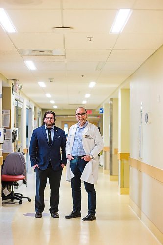 MIKAELA MACKENZIE / WINNIPEG FREE PRESS

University of Manitoba researchers Alex Villafranca (left) and Eric Jacobsohn pose for a portrait in the Asper Research Institute in Winnipeg on Thursday, Jan. 16, 2020. Their study found that disruptive behaviours are happening all too often in operating rooms worldwide. For Sol Israel story.
Winnipeg Free Press 2019.