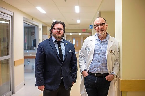 MIKAELA MACKENZIE / WINNIPEG FREE PRESS

University of Manitoba researchers Alex Villafranca (left) and Eric Jacobsohn pose for a portrait in the Asper Research Institute in Winnipeg on Thursday, Jan. 16, 2020. Their study found that disruptive behaviours are happening all too often in operating rooms worldwide. For Sol Israel story.
Winnipeg Free Press 2019.