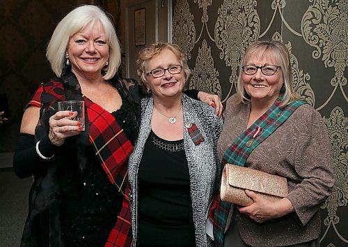 JASON HALSTEAD / WINNIPEG FREE PRESS

L-R: Evelyn Mitchell (dinner chairperson and first vice-president, St. Andrew's Society), Gail McDonald and Joyce Neyedly (Lord Strathcona Award recipient) at the 149th annual St. Andrew's Society of Winnipeg dinner at the Fort Garry Hotel on Nov. 29, 2019. (See Social Page)