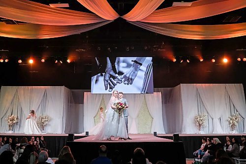 Daniel Crump / Winnipeg Free Press. Models show off the latest wedding fashion trends during a fashion show at the Wonderful Wedding Show. The Wonderful Wedding Show features 300 displays and runs until 3pm on Sunday at the RBC Convention Centre. January 18, 2020.