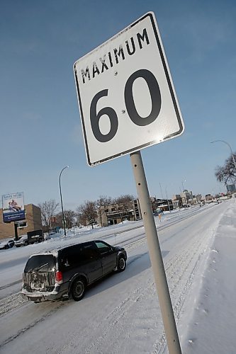 The intersection of St Marys, Marion, and Goulet in Winnipeg photographed Sunday, January 19, 2020. The roads of that intersection will be reduced to 50 km/hr.

Reporter: ?