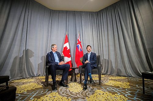 MIKAELA MACKENZIE / WINNIPEG FREE PRESS

Prime minister Justin Trudeau meets with Premier Brian Pallister at the Fairmont Hotel in Winnipeg on Monday, Jan. 20, 2020. For Dan Lett story.
Winnipeg Free Press 2019.