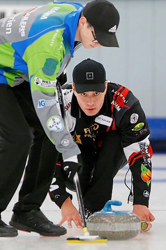 Josh Friesen defeated Paul Scinocca in his Manitoba Bonspiel final at Deer Lodge Curling Club in Winnipeg Monday, January 20, 2020. 

Reporter: Allen