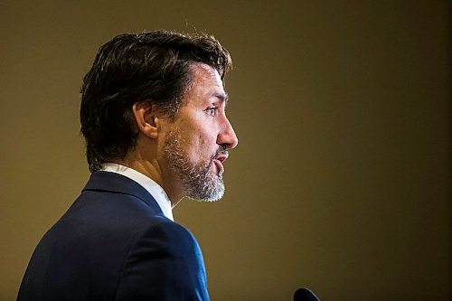 MIKAELA MACKENZIE / WINNIPEG FREE PRESS

Prime Minister Justin Trudeau speaks to the media at the Fairmont Hotel in Winnipeg on Tuesday, Jan. 21, 2020. For Dan Left/Larry Kusch story.
Winnipeg Free Press 2019.