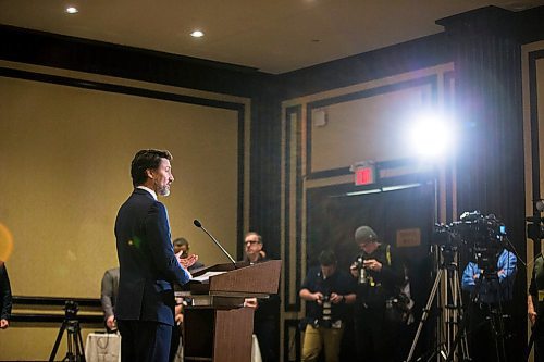 MIKAELA MACKENZIE / WINNIPEG FREE PRESS

Prime Minister Justin Trudeau speaks to the media at the Fairmont Hotel in Winnipeg on Tuesday, Jan. 21, 2020. For Dan Left/Larry Kusch story.
Winnipeg Free Press 2019.