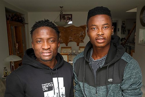 MIKE DEAL / WINNIPEG FREE PRESS
Solomon Kojo Antwi (right), a 19-year-old from Ghana, signed with Valour FC last month and has been living with teammate Raphael Ohin (left) who is going into his second year with the team and whos also from Ghana.
200121 - Tuesday, January 21, 2020.
