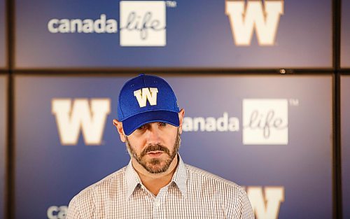 MIKE DEAL / WINNIPEG FREE PRESS
Winnipeg Blue Bombers Buck Pierce holds a press conference at IG Field Tuesday afternoon, after being promoted to the offensive coordinator role, he will still continuing to serve as quarterbacks coach.
200121 - Tuesday, January 21, 2020.