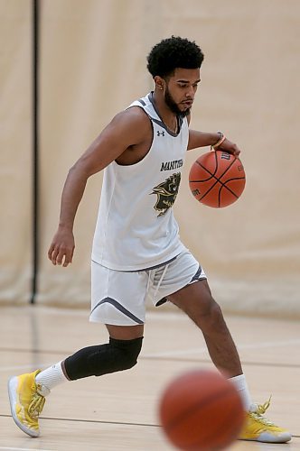 SHANNON VANRAES / WINNIPEG FREE PRESS
Keiran Zziwa practices with the University of Manitoba's men's basketball team at Investors Group Athletic Centre on January 23, 2020.