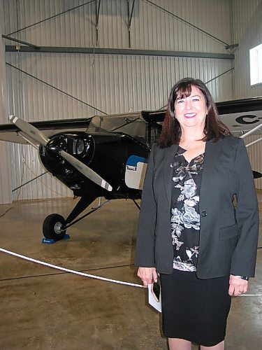 Canstar Community News Jan. 22, 2020 - Southport Aerospace Centre CEO Peggy May is shown at the official opening of Hangar 5 at Southport on Jan. 22, (ANDREA GEARY/CANSTAR COMMUNITY NEWS)