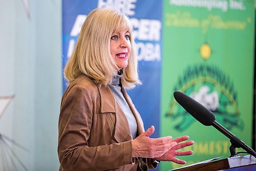 MIKAELA MACKENZIE / WINNIPEG FREE PRESS

Cathy Cox, minister responsible for the status of women, announces housing for women and children affected by family violence at Wahbung Abinoonjiiag Inc in Winnipeg on Monday, Jan. 27, 2020. For Carol Sanders story.
Winnipeg Free Press 2019.