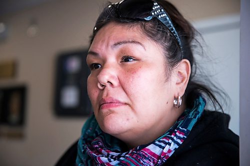 MIKAELA MACKENZIE / WINNIPEG FREE PRESS

Jada Manitopyes, victim of abuse and participant at Wahbung Abinoonjiiag Inc, poses for a portrait at Wahbung Abinoonjiiag Inc after housing for women and children affected by family violence was announced in Winnipeg on Monday, Jan. 27, 2020. For Carol Sanders story.
Winnipeg Free Press 2019.