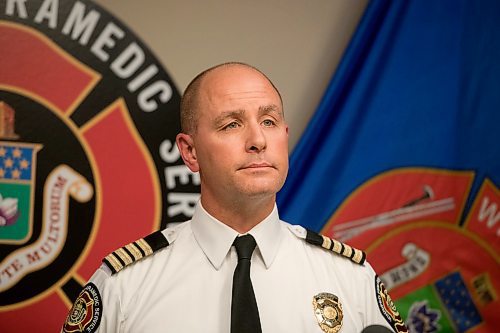 Mike Sudoma / Winnipeg Free Press
Winnipeg Fires and Paramedic Service, Deputy Chief of Operations and Communications , Christian Schmidt, talks to media about the rise of emergency calls Monday morning.
January 27, 2020