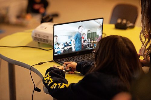 Mike Sudoma / Winnipeg Free Press
Archwood Student, Rosie Morrisseau, faces off against opposing students in Albuquerque New Mexico as the two schools play Super Smash Bros Ultimate against each other for the first time Wednesday afternoon
January 29, 2020