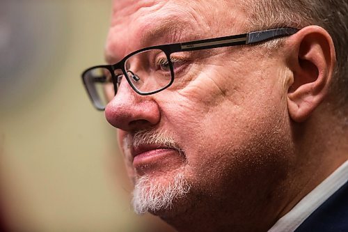 MIKAELA MACKENZIE / WINNIPEG FREE PRESS

Minister of education Kelvin Goertzen speaks to the media at the Manitoba Legislative Building in Winnipeg on Thursday, Jan. 30, 2020. For Maggie Macintosh story.
Winnipeg Free Press 2019.