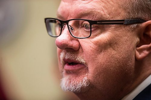 MIKAELA MACKENZIE / WINNIPEG FREE PRESS

Minister of education Kelvin Goertzen speaks to the media at the Manitoba Legislative Building in Winnipeg on Thursday, Jan. 30, 2020. For Maggie Macintosh story.
Winnipeg Free Press 2019.