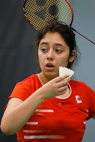 MIKE DEAL / WINNIPEG FREE PRESS
Olivia Meier a para-badminton player who won two medals at the Pan Am Games competes in the Badminton nationals at Prairie Badminton, 275 De Baets Street, Thursday morning.
200130 - Thursday, January 30, 2020.