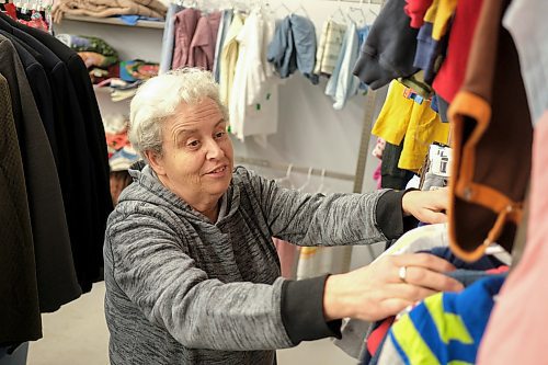 Mike Sudoma / Winnipeg Free Press
Pearl Gordon organizes a rack of clothing items as her Goodwill store on Pembina Highway re-opened its doors Thursday for the first time since a vehicle had driven through the front of the business this past March
January 30, 2020