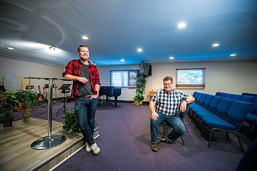MIKAELA MACKENZIE / WINNIPEG FREE PRESS
Scott Poirier (left) and his dad, Jim Poirier, pose for a portrait at Christian Life Church in Winnipeg on Friday, Jan. 31, 2020. They're starting a new congregation for millennials called Z church, which will be led by Scott. For Brenda Suderman story.
Winnipeg Free Press 2019.