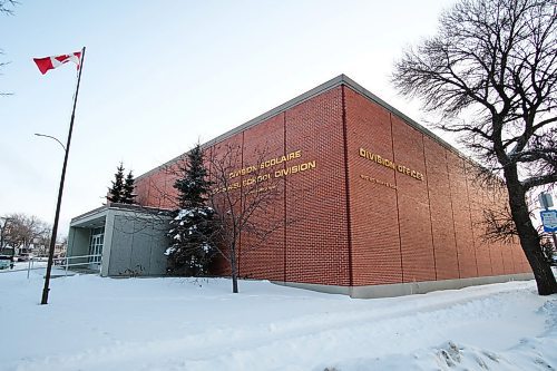 Daniel Crump / Winnipeg Free Press. The Louis Riel School Division building at 900 St. Marys Road. January 31, 2020.