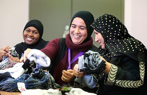RUTH BONNEVILLE  /  WINNIPEG FREE PRESS 

Local - Hijab Day Standup 

Amanita Kouyate (left), Halima Jelloul (middle) and Kahalesa Omari look through scarfs at the West End Women's Centre for their celebration of World Hijab Day on Monday. 

Every February 1st is World Hijab Day, an occasion to break down barriers, build understanding, and create a more peaceful world without bigotry, discrimination, and prejudice against Muslim women. People of all faiths and backgrounds are encouraged to wear the Hijab for a day in solidarity with Muslim women worldwide. To mark the occasion this year, West Central Womens Resource Centre gave the opportunity to women wearing the Hijab to share what it means to them.


Feb 03. 2020