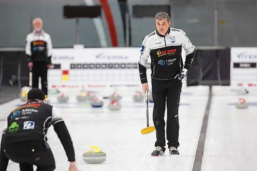 MIKE DEAL / WINNIPEG FREE PRESS
Skip William Lyburn during practice at Eric Coy Arena Tuesday afternoon prior to the start of the 2020 Viterra Curling Championship.
200204 - Tuesday, February 04, 2020.