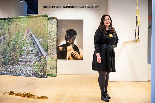 MIKAELA MACKENZIE / WINNIPEG FREE PRESS

Franchesca Hebert-Spence, curator, poses for a portrait in the beadwork exhibit May the land remember you as you walk upon its surface at C2 Centre for Craft in Winnipeg on Tuesday, Feb. 4, 2020. For Declan Schroeder story.
Winnipeg Free Press 2019.