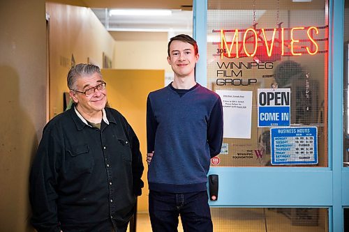 MIKAELA MACKENZIE / WINNIPEG FREE PRESS

Executive director Greg Klymkiw (left) and technical manager Dylan Baillie pose for a photo at the Winnipeg Film Group space in Winnipeg on Tuesday, Feb. 4, 2020. For Declan Schroeder story.
Winnipeg Free Press 2019.