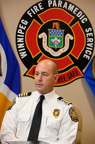 MIKE DEAL / WINNIPEG FREE PRESS
Winnipeg Fire Paramedic Service Deputy Chief of Operations Christian Schmidt during an interview at the WFPS Offices at 185 King Street.
200205 - Wednesday, February 05, 2020.
