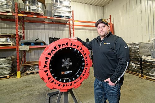 Mike Sudoma / Winnipeg Free Press
Evolution Wheel Owner, Derek Hird, next to a fully assembled wheel in his shop Wednesday afternoon
February 5, 2020