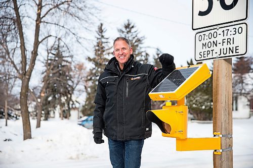 MIKAELA MACKENZIE / WINNIPEG FREE PRESS

Chuck Lewis, owner of Expert Electric, poses by a flashing light that he recently installed by Winnipeg Mennonite Elementary & Middle School in Winnipeg on Thursday, Feb. 6, 2020. For Ben Waldman story.
Winnipeg Free Press 2019.