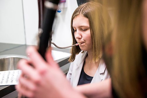 MIKAELA MACKENZIE / WINNIPEG FREE PRESS

Youth Symphony Orchestra member Adrienne Andres warms up on her bassoon backstage before a concert at the Carol Shields Auditorium in the Millennium Library in Winnipeg on Thursday, Feb. 6, 2020. The Winnipeg Youth Orchestras are the oldest youth orchestra in Canada, and is open to students between the ages of 8 and 21. Standup.
Winnipeg Free Press 2019.