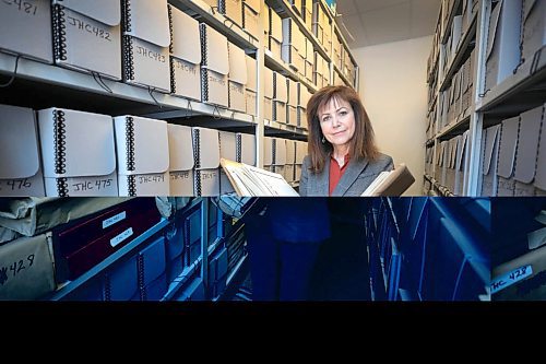 RUTH BONNEVILLE  /  WINNIPEG FREE PRESS 

FAITH - Religious archives story for 49.8

Environmental Portrait of Jewish Heritage Centre, executive director, Belle Jarniewski, in roomful of floor to ceiling, movable shelves full of archival material.  The archive material she is standing in has been properly archived but many rows of files still need attention.   

STORY INFO: At the Jewish Heritage Centre, executive director Belle Jarniewski also struggles to find space for the many items in the collectionmore than 70,000 photos, 1,300 sound and moving image recordings, 1,000 textual records, 200 bound volumes of newspapers, and over 4,000 artefacts."
They have hired a part-time archivist to handle all the new incoming documents and archive existing files that are needing it but even though he has been working for 4 years still has a room full of new documents that he hasn't been able to tackle yet.  

See story by John Longhurst

Feb 5th, 2020
