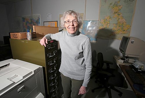 SHANNON VANRAES / WINNIPEG FREE PRESS
Sheila Woods is a volunteer with the Manitoba Genealogical Society and spends her spare time researching her own family. She posed for a photo at the organization's Winnipeg office on February 5, 2020.