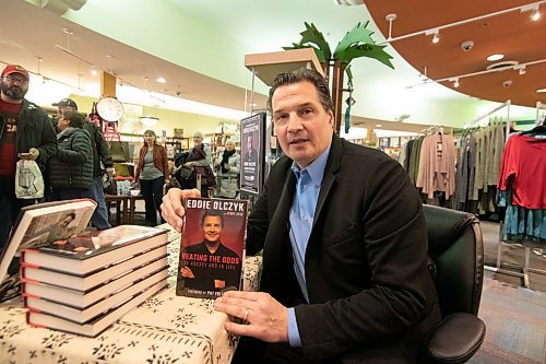 Mike Sudoma / Winnipeg Free Press
Eddie Olczyk with a copy of his book Beating the Odds during a book signing promoting his book at McNally Robinson Sunday afternoon
February 9, 2020