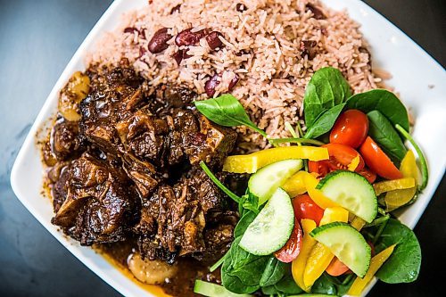 MIKAELA MACKENZIE / WINNIPEG FREE PRESS

Oxtail with rice and peas at Christines Kitchen in Winnipeg on Tuesday, Feb. 11, 2020. For Eva Wasney story.
Winnipeg Free Press 2019.