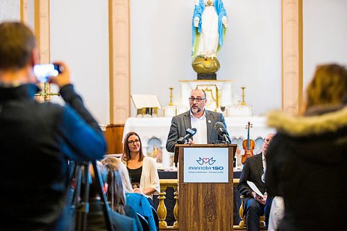 MIKAELA MACKENZIE / WINNIPEG FREE PRESS

Dan Lussier, CEO of the Catholic Health Corporation of Manitoba, speaks at the Saint-Boniface Museum in Winnipeg on Tuesday, Feb. 11, 2020. For Carol Sanders story.
Winnipeg Free Press 2019.