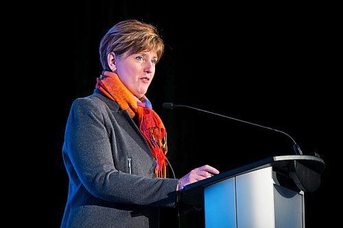 MIKAELA MACKENZIE / WINNIPEG FREE PRESS

Marie-Claude Bibeau, minister of agriculture and agri-food, announces funding in support of Canadas grain industry at the CropConnect Conference at the Victoria Inn Hotel and Conference Centre in Winnipeg on Wednesday, Feb. 12, 2020. For Martin Cash story.
Winnipeg Free Press 2019.