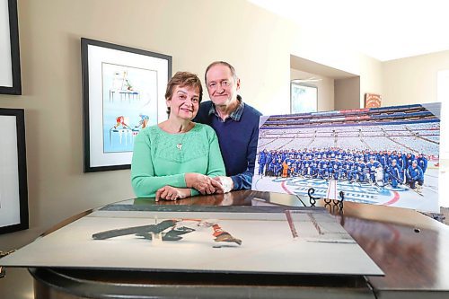 RUTH BONNEVILLE  /  WINNIPEG FREE PRESS 

SPORTS - St. Croix heart attack

Portrait of Rick and Michelle St. Croix in their home with some memorabilia from his NHL career next to them.  
For story on how Rick St. Croix  survived major heart attack on recent club road trip.

Richard St. Croix is a Canadian retired professional ice hockey goaltender. He was formerly one of the assistant coaches of the NHL Toronto Maple Leafs.


Mike Sawatzky story


Feb 12th,, 2020
