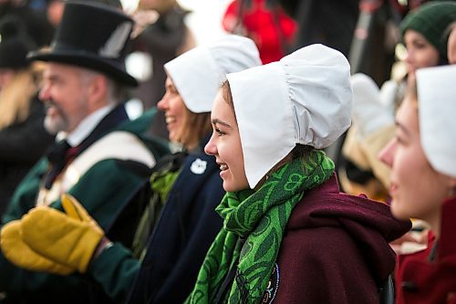 MIKAELA MACKENZIE / WINNIPEG FREE PRESS

Official family member Anne-Sophie Régnier listens at the Festival du Voyageur press conference kickoff at in Winnipeg on Thursday, Feb. 13, 2020. For Ben Waldman (?) story.
Winnipeg Free Press 2019.