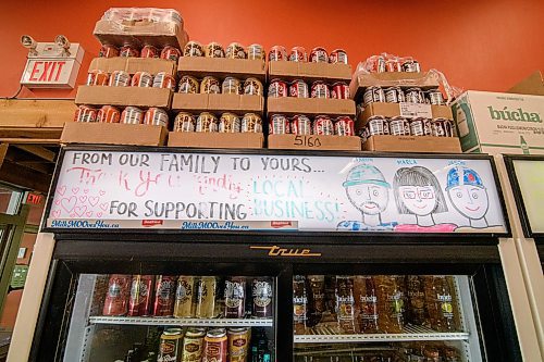 Mike Sudoma / Winnipeg Free Press
A hand drawn mural above a drink cooler gives Bernsteins Deli a cute, family feel.
February 13, 2020