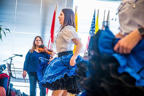 MIKAELA MACKENZIE / WINNIPEG FREE PRESS

Jessica Lavallee jigs with the Norman Chief Memorial Dancers during Louis Riel Day celebrations at the University of Manitoba in Winnipeg on Friday, Feb. 14, 2020. Standup.
Winnipeg Free Press 2019.