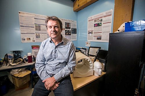 MIKAELA MACKENZIE / WINNIPEG FREE PRESS

James Schellenberg, founder and CEO of Cubresa, poses for a portrait with the BrainPET in Winnipeg on Friday, Feb. 14, 2020. For Martin Cash story.
Winnipeg Free Press 2019.