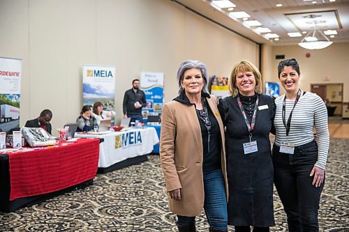 MIKAELA MACKENZIE / WINNIPEG FREE PRESS

Colleen Munro, head of Munro Construction (left), Carol Paul, organizer of the event and head of the construction sector council, and Muriel Torchia Shyjak, owner of MG Electrical/Mechanical Services pose for a portrait at the Women in Trades conference at Victoria Inn Hotel & Convention Centre in Winnipeg on Tuesday, Feb. 18, 2020. For Martin Cash story.
Winnipeg Free Press 2019.