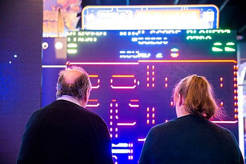 MIKAELA MACKENZIE / WINNIPEG FREE PRESS

Free Press reporters Randall King (left) and Erin Lebar play arcade games at The Rec Room entertainment centre in Winnipeg on Wednesday, Feb. 19, 2020. For Randall/Erin/Frances story.
Winnipeg Free Press 2019.